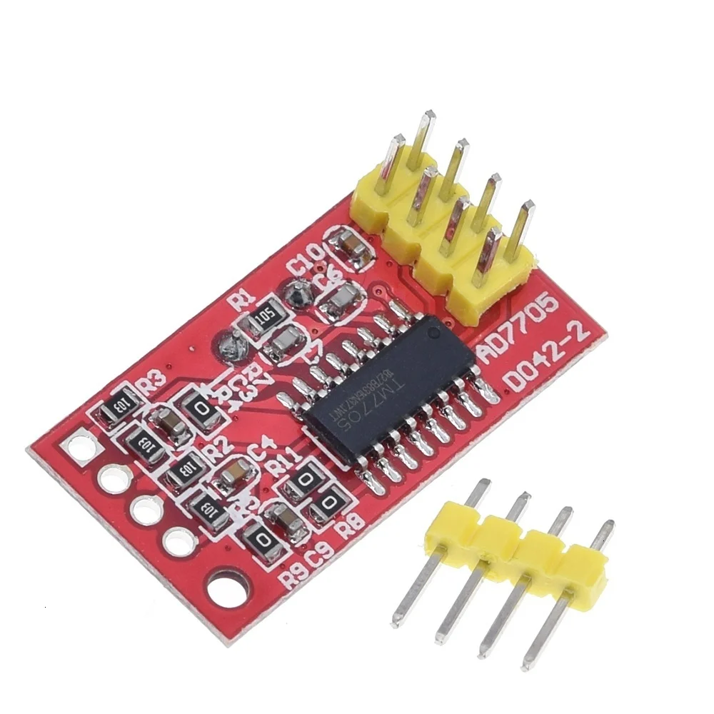 TZT 1/3PCS AD7705 Dual 16-Bit-Datenerfassungsmodul mit programmierbarer Eingangsdämpfung und SPI-Schnittstelle – Detail 4