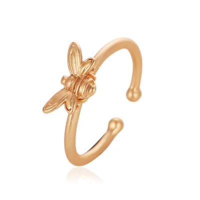 Europe and America best selling jewelry creative small bee simple ring female trend personality open animal ring