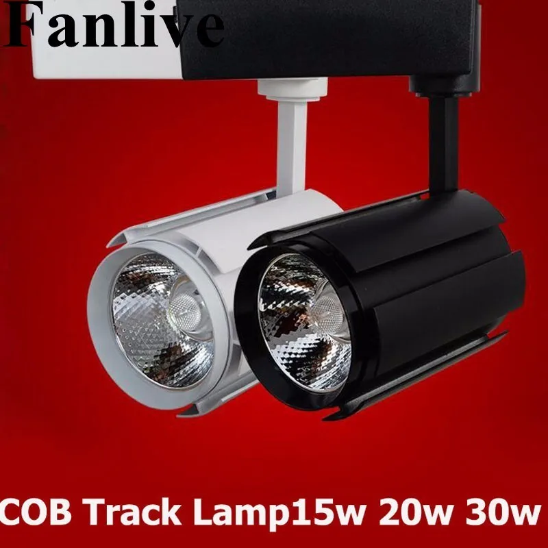 

20pcs/lot LED Track Light 15W 20W 30W COB Rail Light Spotlight Lamp Replace 300W Halogen Lamp AC110V 220V 230V 240V