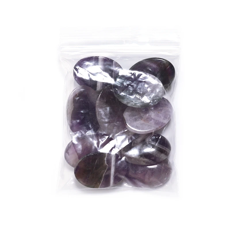 10pcs Natural Stone Oval Flatback 10x14/13x18/18x25mm Amethyst Cabochon Spacers For DIY Jewelry Making Earrings Accessories