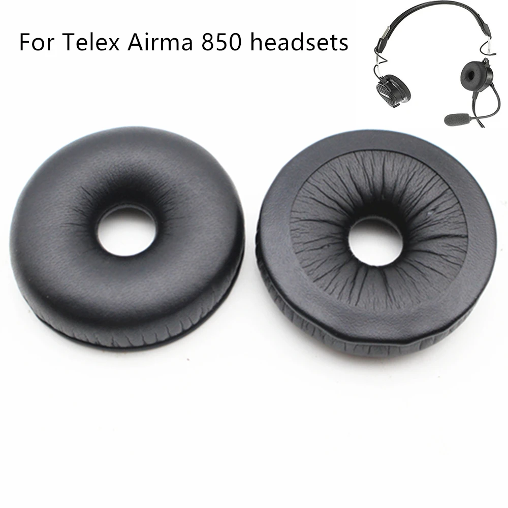 Kůže ucho polštáře ucho blok náušníky pro telex airman 850 náhlavní 58mm průměr