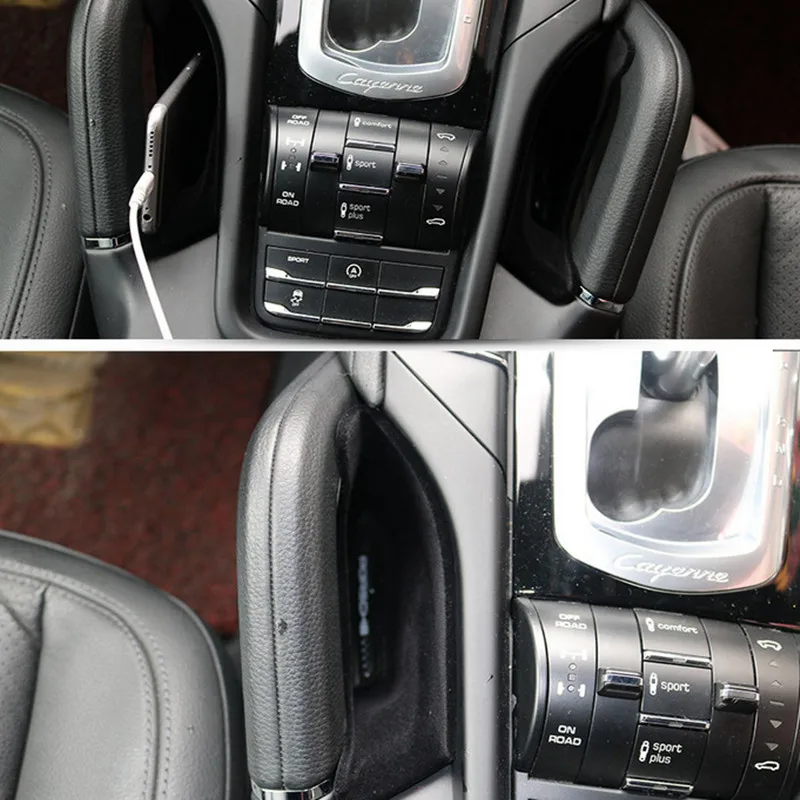 Armrest Holder Gap Storage Box Container Console Car Organizer For Porsche Cayenne 2011 2012 2013 2014 2015 2016 2017 2018 2019