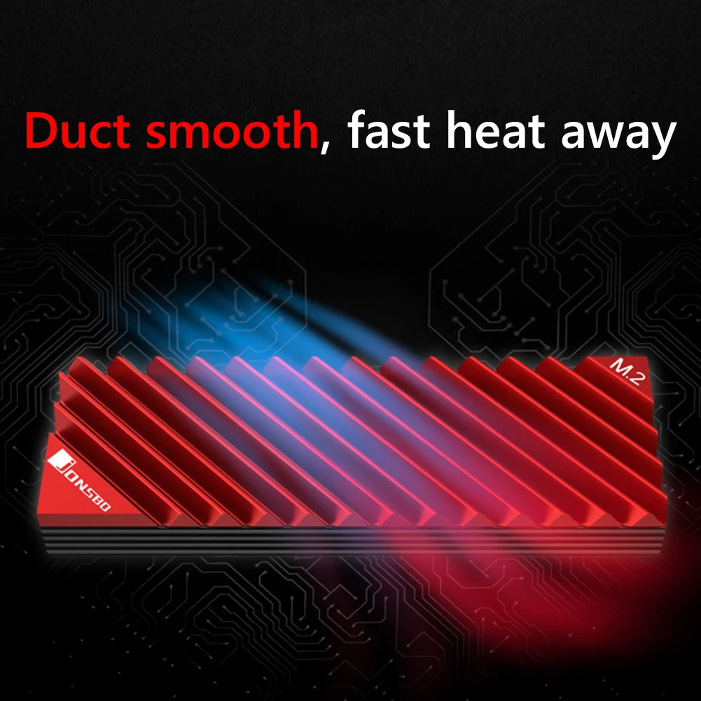 Jonsbo Radiator radiatora podkładki chłodzące M.2 2280 NVMe SSD Radiator aluminiowy Radiator dysypationthermal Pad dla m2 pulpit PC