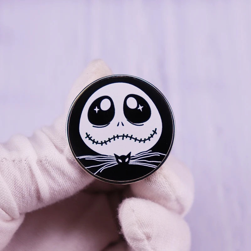 

Jack-Skellington Brooch The-Nightmare-Before-Christmas Fantasy Inspired Pin Badge Fashion Jewelry