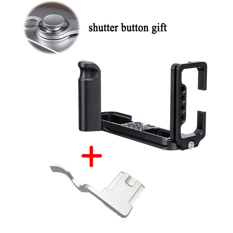 Fujifilm xt3 fuji X-T3 pro用シルバートリガー付きシューカバー,クイックリリースサポート付き垂直l字型サポート