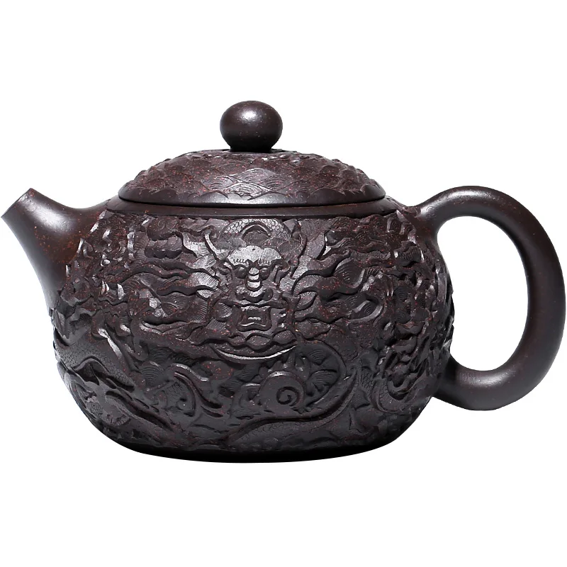 ★Large capacity handmade Yixing famous Ni Xin'an purple clay teapot pure handmade Xishi teapot household Teapot Tea Set