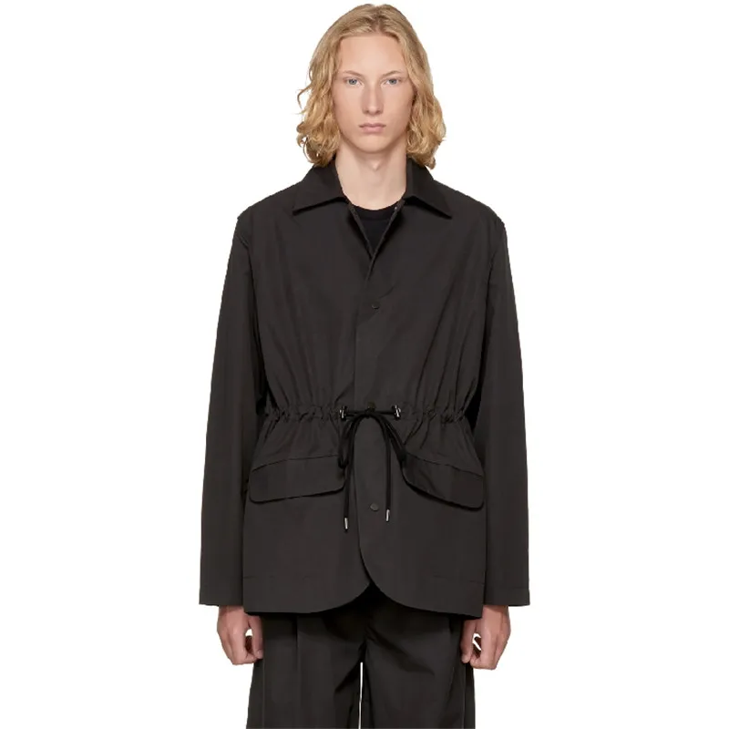 

Original design beam waist suit male trend loose side collar large size runway clothing