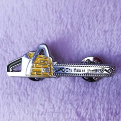 The Saw Is Family Enamel Pin American slasher film inspired brooch