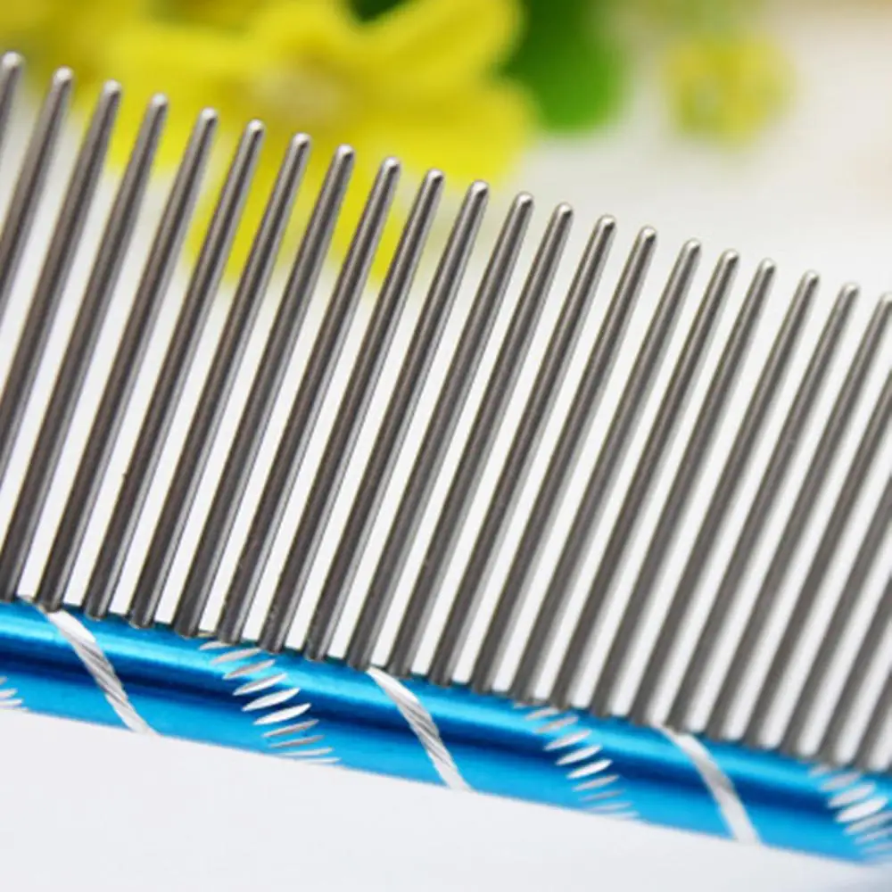 Dog Comb Stainless Steel Long Thick Hair Fur Removal Brush Hairbrush Flea Comb Pets Dog Cat Grooming Combs Pets Acessorios