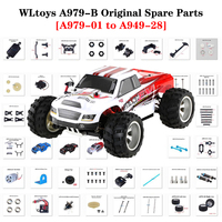 WLtoys A979-B RC Original Spare Parts Swing Arm Motor Seat Shock Absorbers Car Shell Pillar Tie Rod Gearbox A979-01 to A949-28