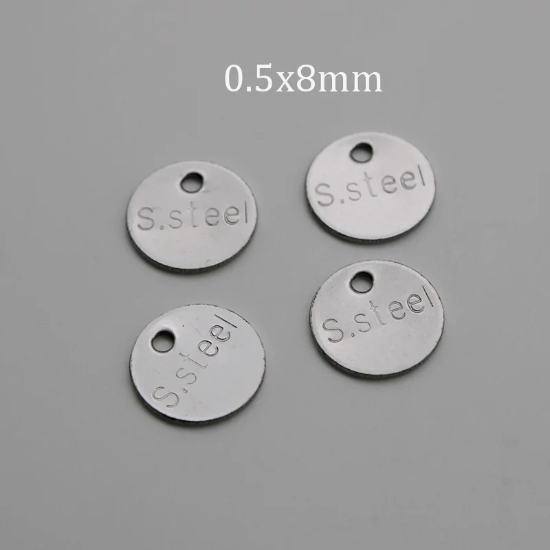 50pcs/lot Stainless Steel Charms Pendant Oval Round Extend Chain Tag Charms Connectors For Necklace Bracelet DIY Jewelry Making