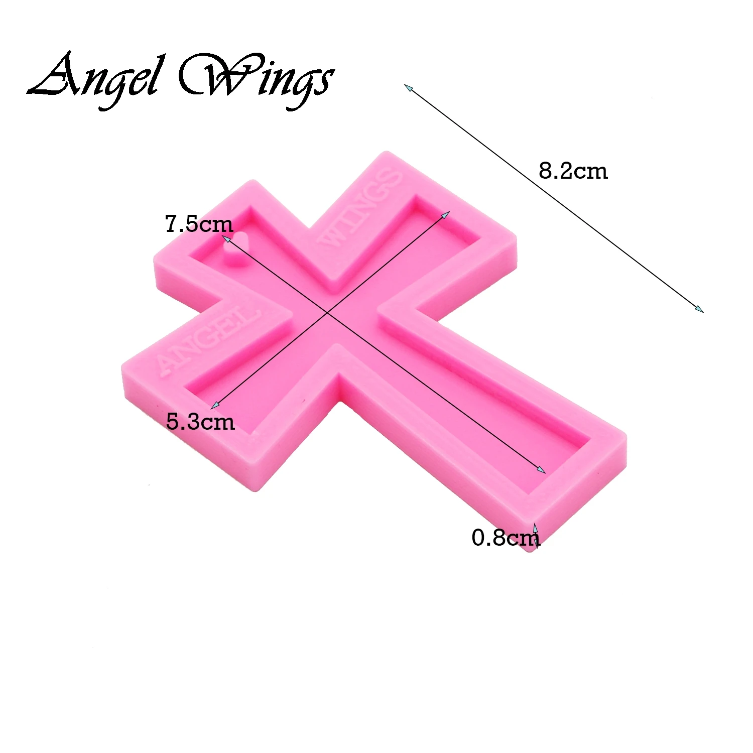 Shiny Cross Silicone Molds DIY Jewelry keychain mould Epoxy Resin Crafting Mold Custom DY0154