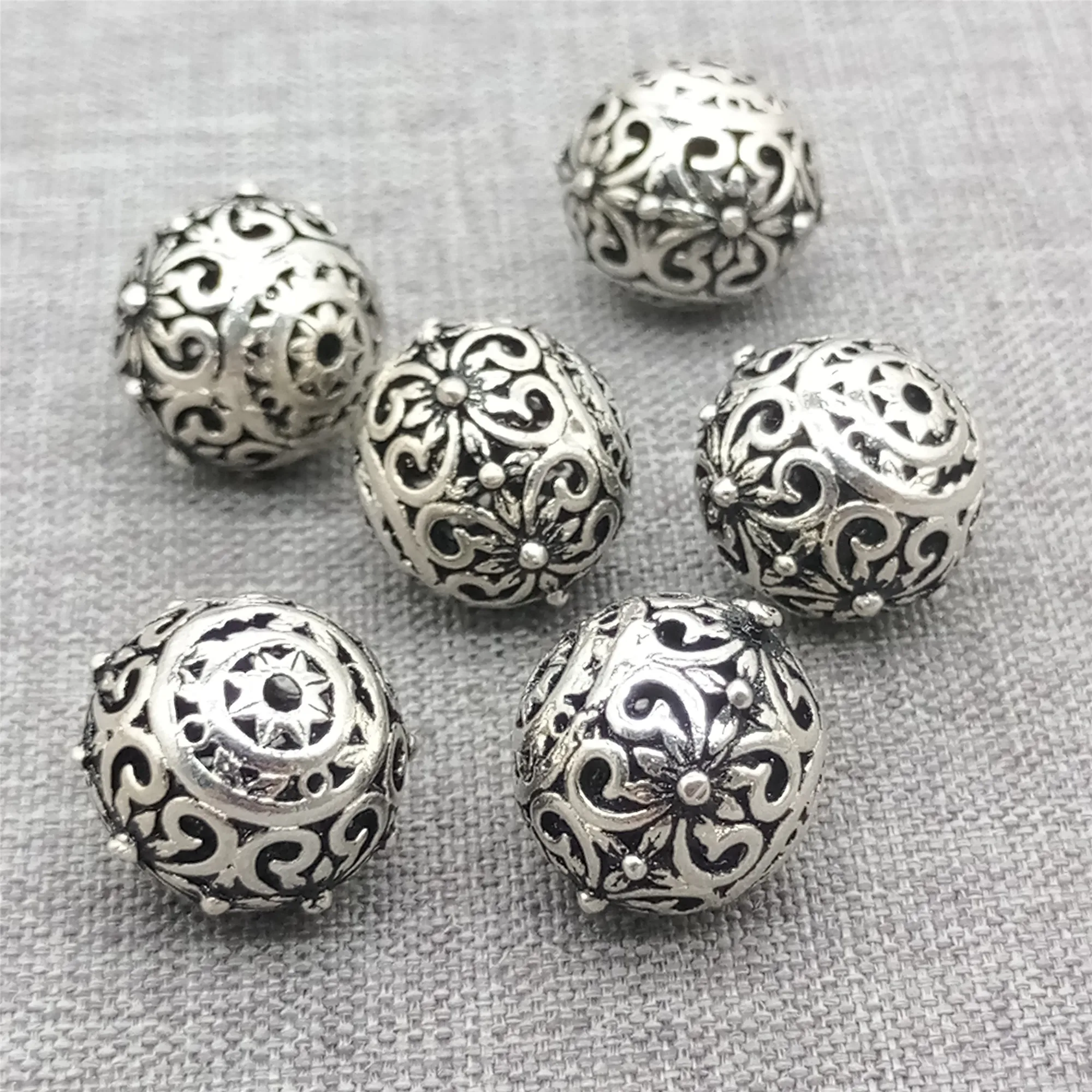 925 Sterling Silver Butterfly Round Bead 10mm 13mm 15mm 18mm for Bracelet