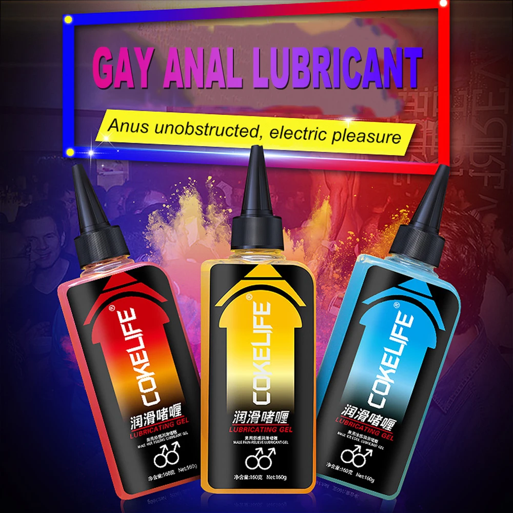 COKELIFE 160G Anal Analgesik Pelumas Seks Dasar Air Es Pelumas Panas Penghilang Rasa Sakit Anti-nyeri Minyak Seks Anal untuk Pria Gay/Wanita Mainan Seks