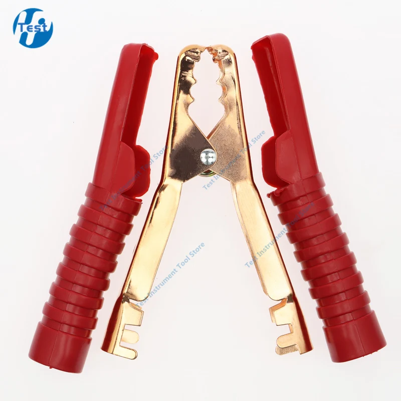 2pcs 300A 138mm Heavy Duty Copper Alligator Clips Terminal Test Electrical Battery Crocodile Clamp for Jumper Cables Boost