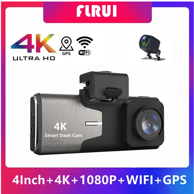 

Видеорегистратор 4K, 4 дюйма, Wi-Fi, GPS, камера заднего вида Sony IMX415 Ultra HD 3840*2160P