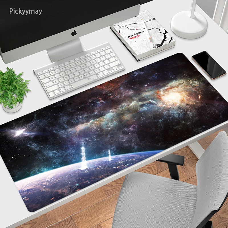 Starry Sky Large Size Mouse Pad Natural Space Computer Gaming Mousepad PC  Desk Mat Locking Edge Big Mouse Mats for CS GO LOL