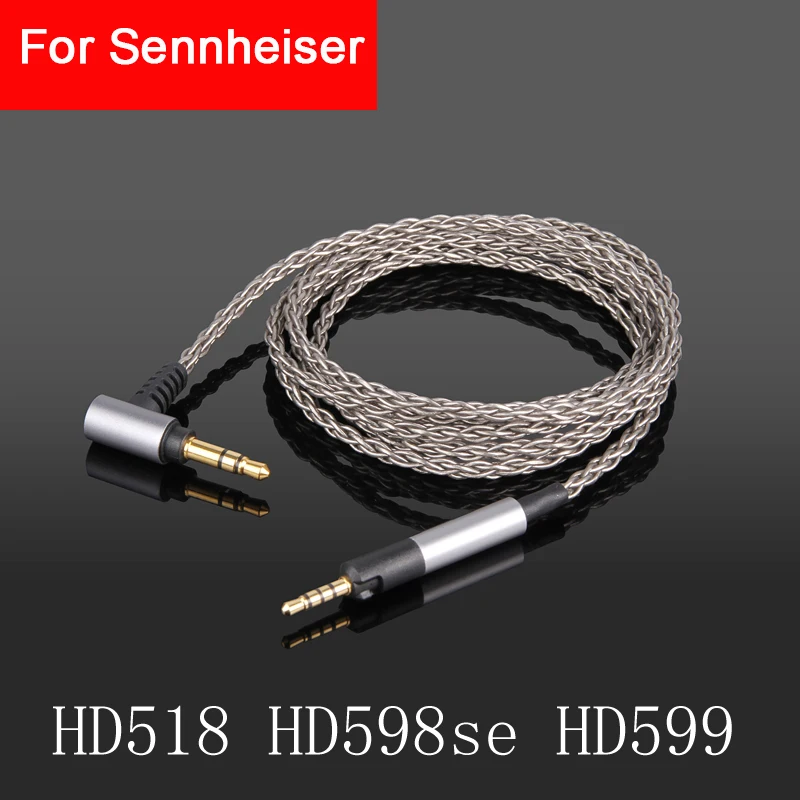 ใหม่ล่าสุดสำหรับ Sennheiser HD400s HD458/450BT HD598 HD558 HD598se สำหรับ MOMENTUM สำหรับ Urbanite Monocrystalline ทองแดงสายหูฟัง