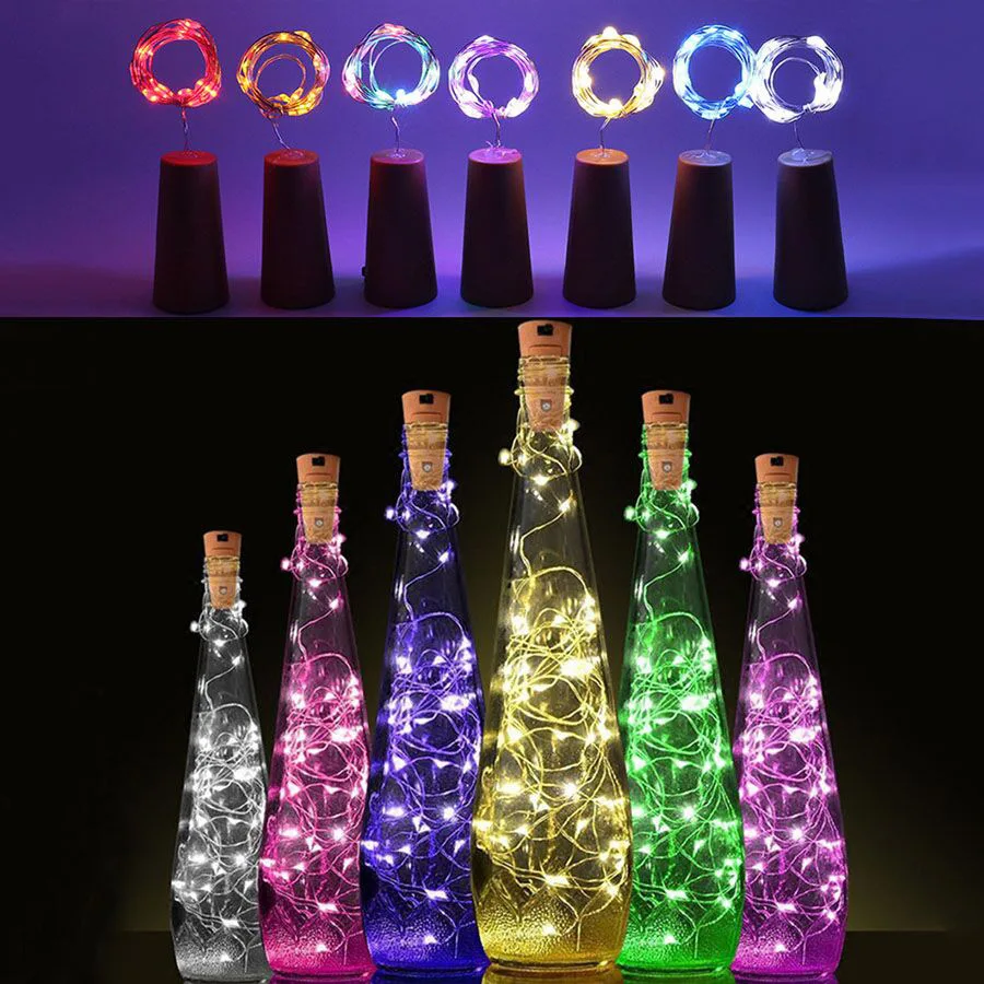 10pcs Wine Bottle Cork LED fairy Lights garland BATTERY for all Holiday Christmas Party Indoor Outdoor Decoration lights