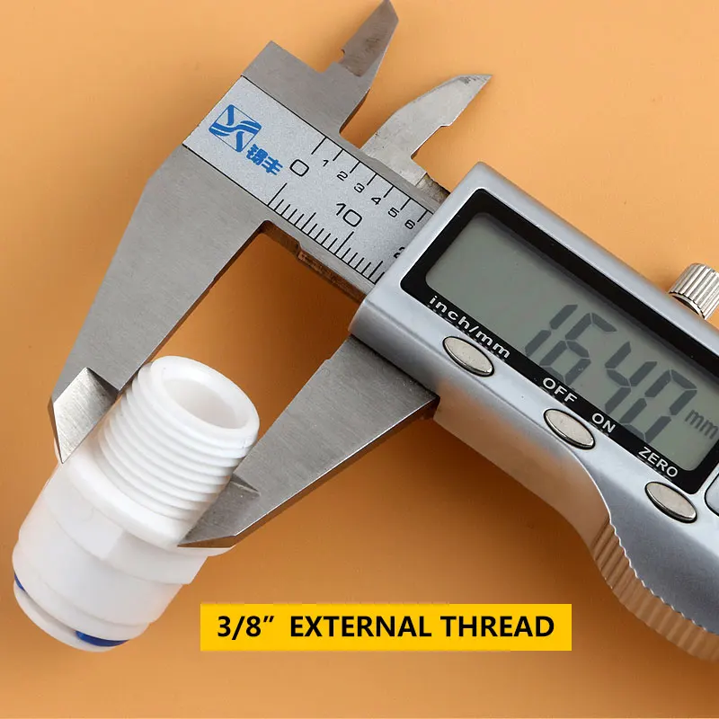 3/8 "외부 나사 3/8" 튜브 직접 연결 스트레이트 빠른 연결 1066W RO 물 스레드 직경 16.5MM 튜브 피팅