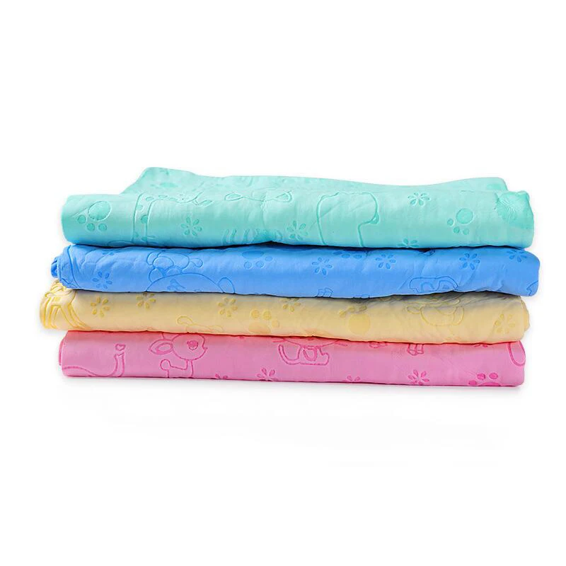 Pet supplies Dog Bath synthetic deerskin Strong water absorption Dogs Printed bath towel Hair Dry Towel Easy Cleaning Wipes