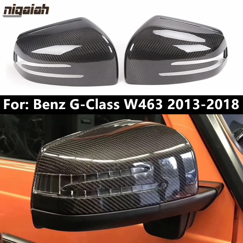 

Dry Carbon Fiber Mirror Cover for Benz W463 2013-2018 for Mercedes G GLE GLS GL Class G500 G350 G63 Side Door Mirror Caps Add-On