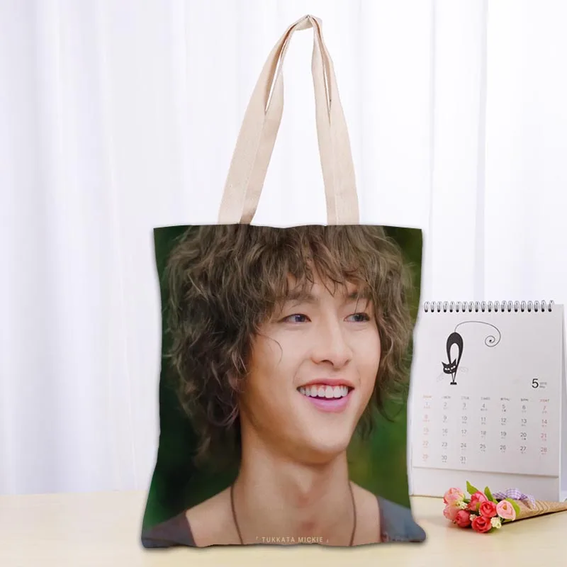 

Arthdal Chronicles Song Joong Ki Tote Bag Canvas Cloth Shoulder Shopper Bags For Women Eco Foldable Reusable Shopping Bags 0719