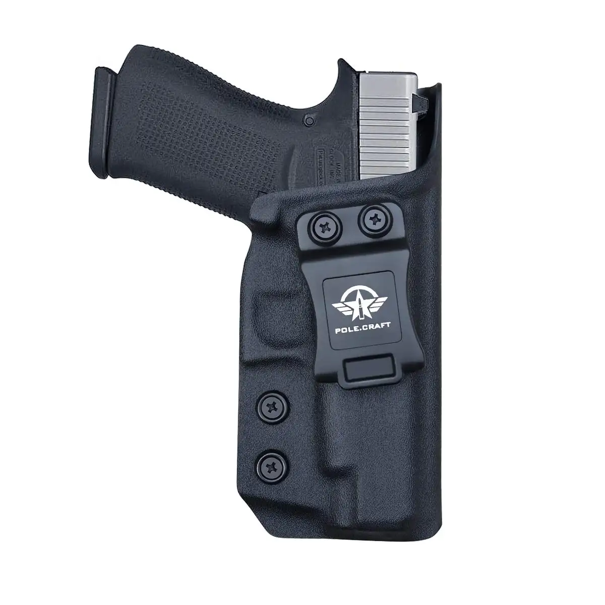 IWB Kydex Holster Custom Fits: Glock 48 Pistol - Inside Waistband Concealed Carry - Cover Mag-Button - Widened Entrance