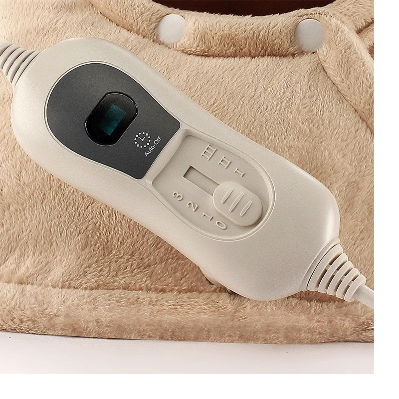 220V - 240V 100W 60*62CM Winter Electric Neck and Shoulder Warmer Wrap Heating Pad Third Gear Temperature Controller LED EU Plug