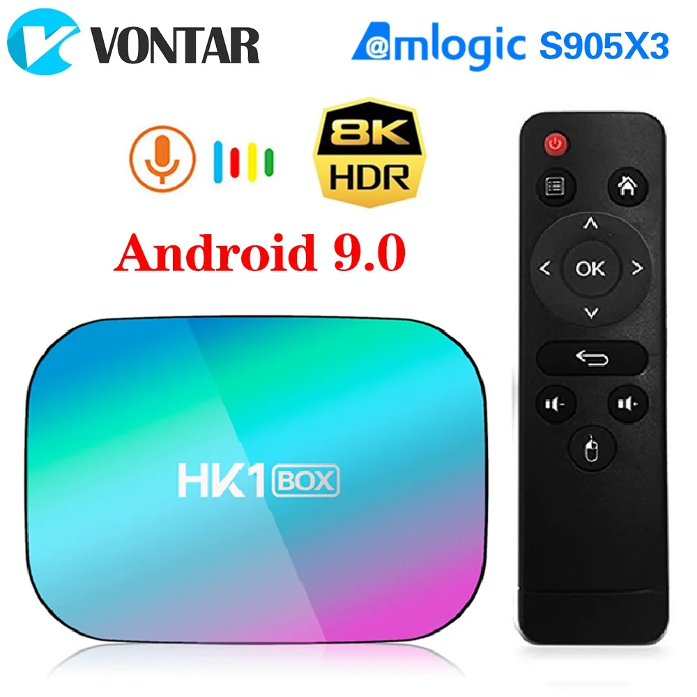 

ТВ-приставка VONTAR HK1 8K 4GB 128GB Android 9 Amlogic S905X3 Android 9,0 1000M Wifi 4K GooglePlay Youtube телеприставка