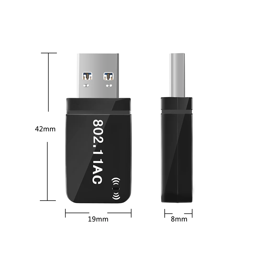Thương Hiệu Mới Mini Wifi Wifi 5 Ghz Adapter Wi Fi Usb Wifi Ăng Ten Ethernet Không Dây 5G Module máy Tính Mạng Hub Usb