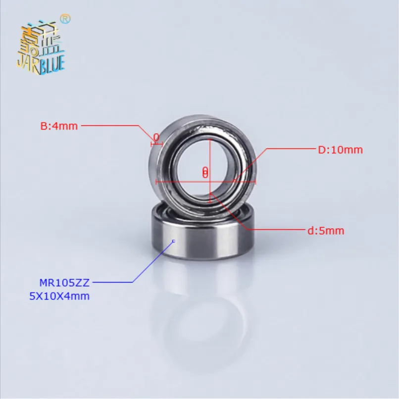 10 Pcs MR105zz MR105RS BLACK MR105RS BLUE  Abec-5 5x10x4 mm Deep Groove Ball Bearings MR105OPEN 5*10*3 Bearings