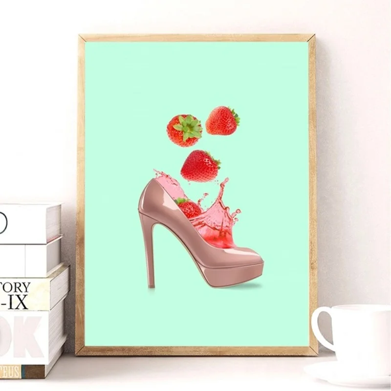 Nordic style decorative canvas ballerina ice cream painting picture home wall art print modular