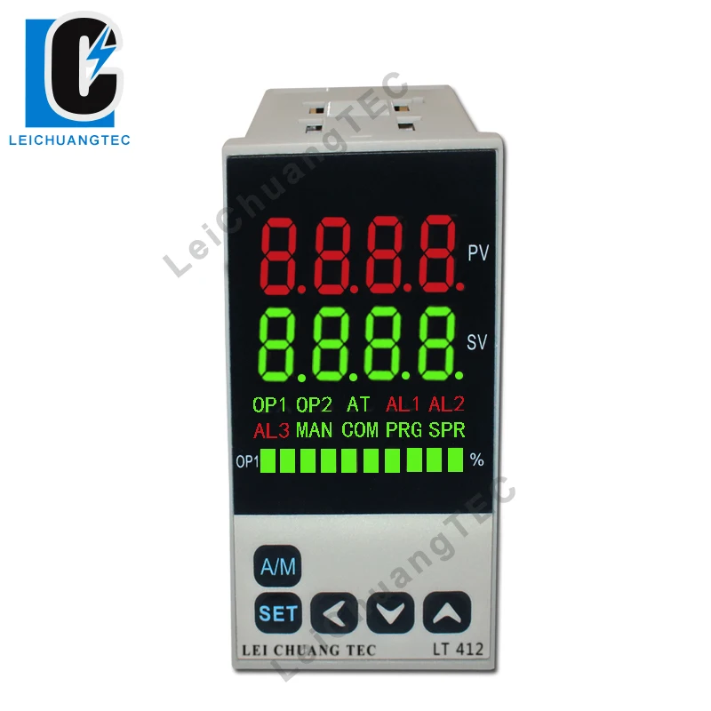 0-10V input LED display intelligent PID temperature controller 48x96mm, SSR/Relay/4-20mA/0-10V output