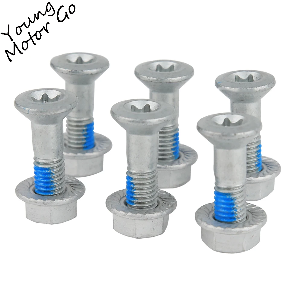 Universal 6 pcs M8 Sprocket Bolts Crankset Chainwheel Screws Nuts Washers For SX EXC EXCF SXF CR CRF YZF WRF KXF KLX DRZ RMZ