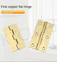2 Stuks Kleine Kastdeur Zuiver Koper Platte Open Mini Kleine Scharnier Pocket Platte Open Scharnier Geschenkdoos Messing Scharnier