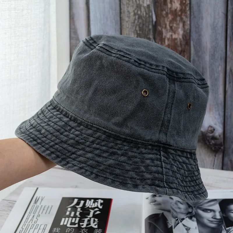 New Unisex Bucket Hat Fashion Washed Denim Cap Design Men Panama Hats Women Summer Outdoor Casual Sunscreen Visor Fisherman Caps