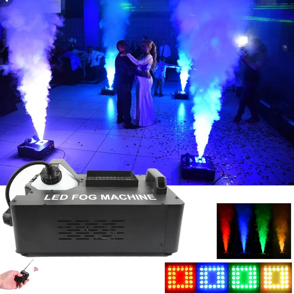 

1500W Fog Machine/ Wireless Remote Control Stage Smoke Machine With 24x9W RGB LED Lights/ DMX512 Vertical Fogger Mist Equipment