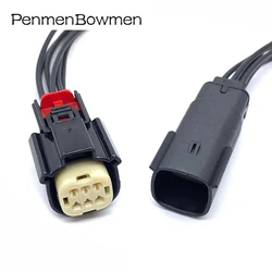 1 Set 6 Pin Auto Bumper Light Fog Electrical Cable Connectors Female Male Wire Harness Plug for 33482-0601 33472-0601