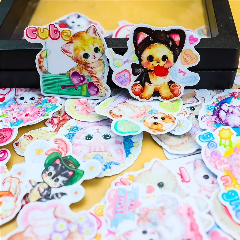 Sticker 40pcs Cartoon Cute Dog Animal Stickers DIY Diary Decor Stickers Scrapbook Cute Stationery Cute Supplies