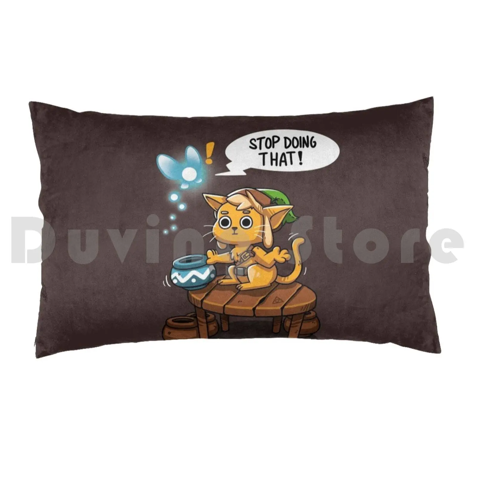 Pillow Case Linkitten 1236 Link Ocarina Fairy Humor Cat Animal Kitten Little Cat Video Game