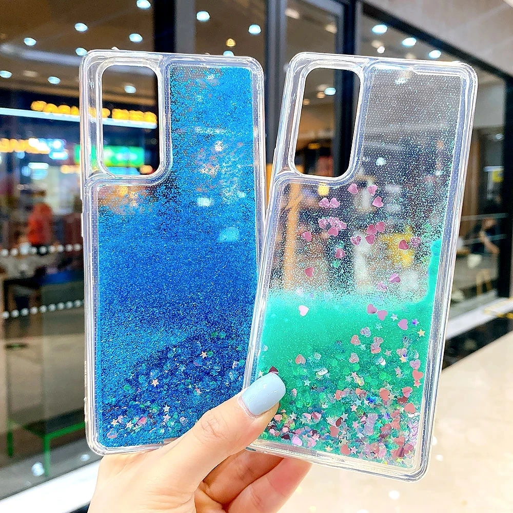 Glitter Liquid Quicksand TPU Silicone Phone Case For Xiaomi Poco M3 X 3 NFC Redmi 7A 8A 9A 9C Note 5 Plus 6 7 8 8T 9 9S Pro Max