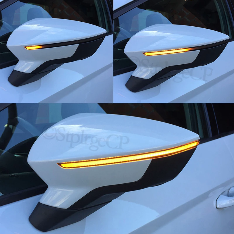 ل إيبيزا KJ Mk5 V أرونا سيات ليون III Mk3 5F 13-19 LED ديناميكية بدوره إشارة مؤشر ضوء متتابعة الجانب مرآة الوامض