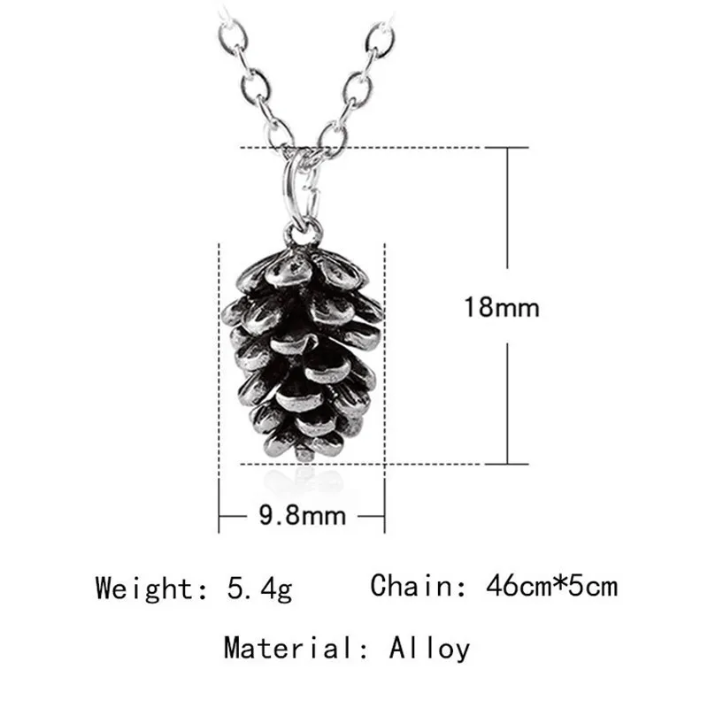 Woozu Unisex New Simple Pine Nut Plant Specimen Pendant Necklace Fashion Jewelry Wholesale