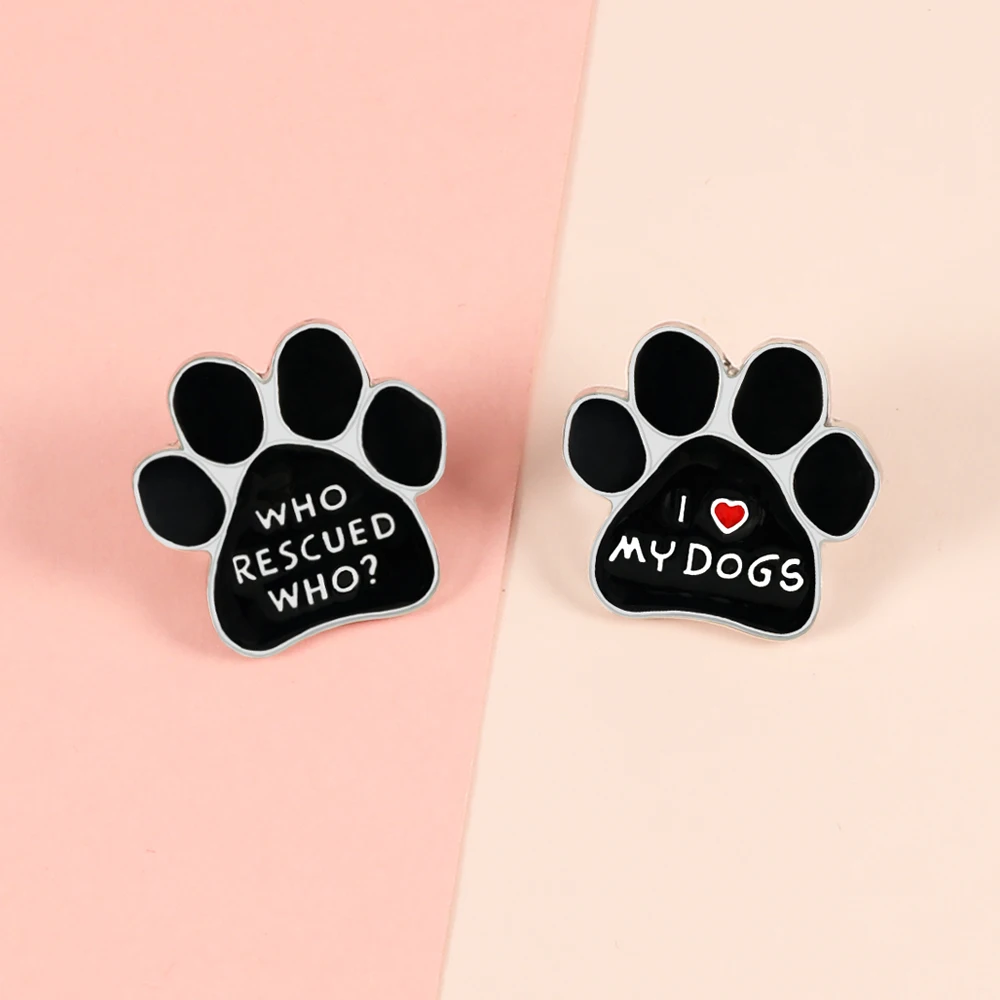 Dog Cat Paw Claws Enamel Pin Footprints Brooches Bag Badges Shirts Clothes Accessories Icon Metal Button Jewelry Friends Gifts