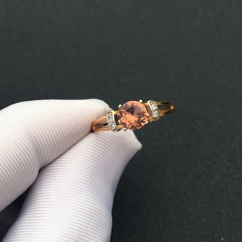 FFGems Elegant Zultanite Rings Diaspore Gemstone Color Change Rose Gold Simple Fine Jewelry For Women Party Gift Box