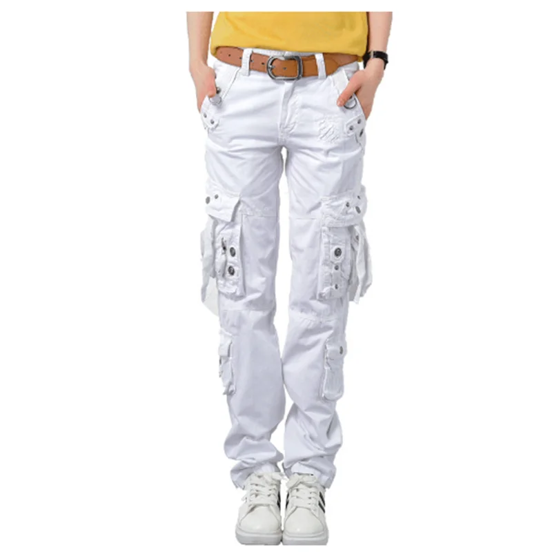 Dames Outdoor Sport Baggy Broek Plus Size Losse Multi Pocket Rechte Camo Cargo Broek Overall Trainingsbroek - afbeelding 2