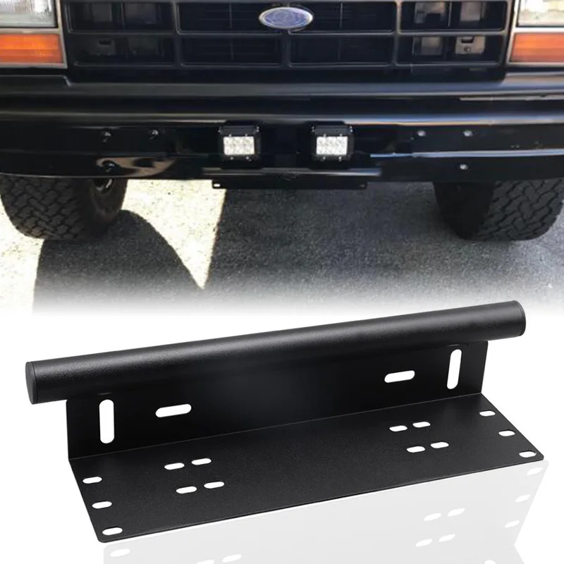 Auto Bumper License Plate Frame Work Light Led Bar Holder Bracket Mount Car Number Plate For Universal Truck Off Road ATV SUV