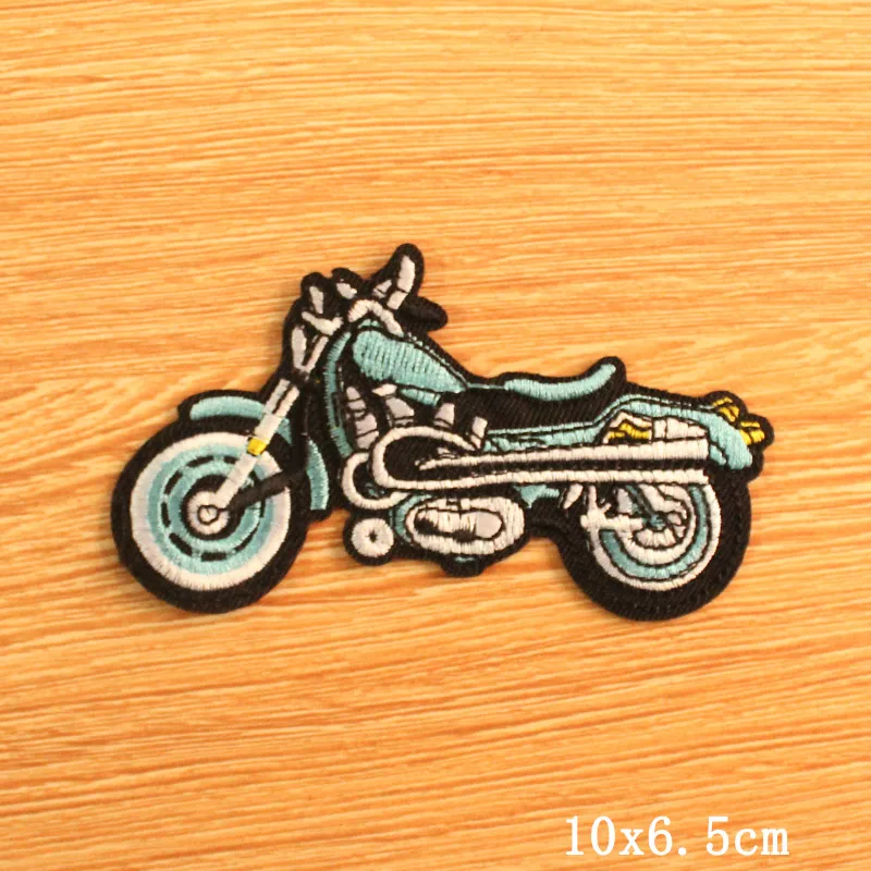 Heart Skull Iron On Patches For Clothing Apparel Tiger Embroidered Patches On Clothes Motorcycle Biker Stripes Wolf Badges Patch