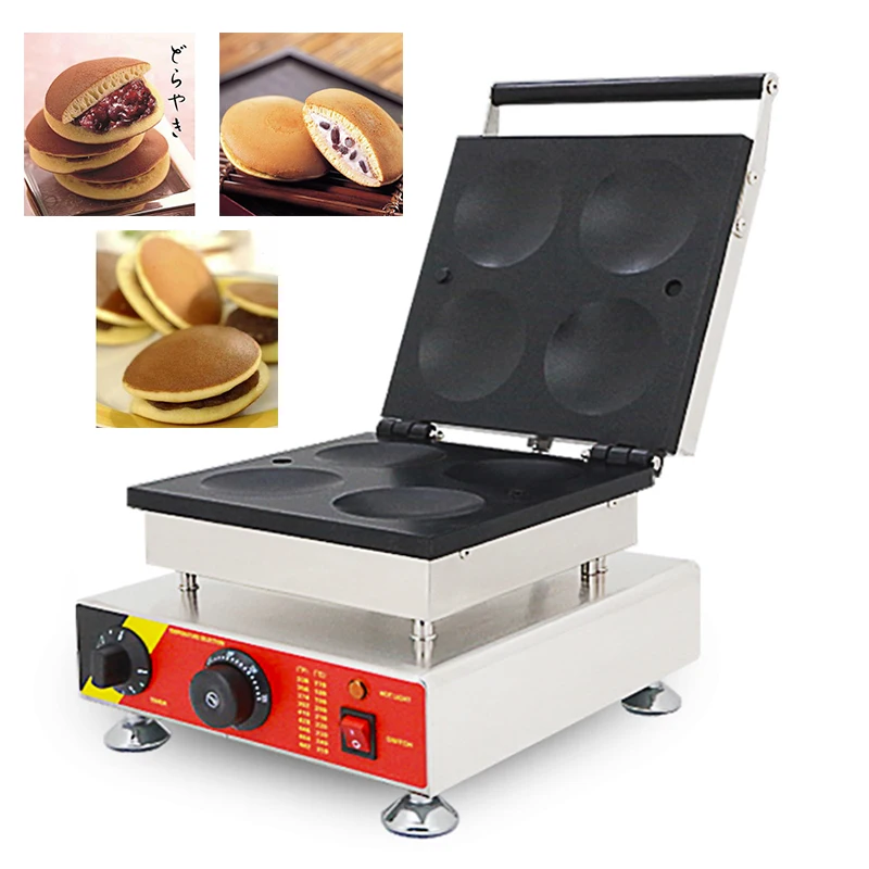 Waffel maker 110/220v 4 loch Dorayaki maschine Handels Nicht-stick Pfannkuchen waffel maschine Elektrische muffin snack ausrüstung NP-551
